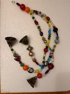 Multicolor Beaded Boho wind chimes with Bell Charms